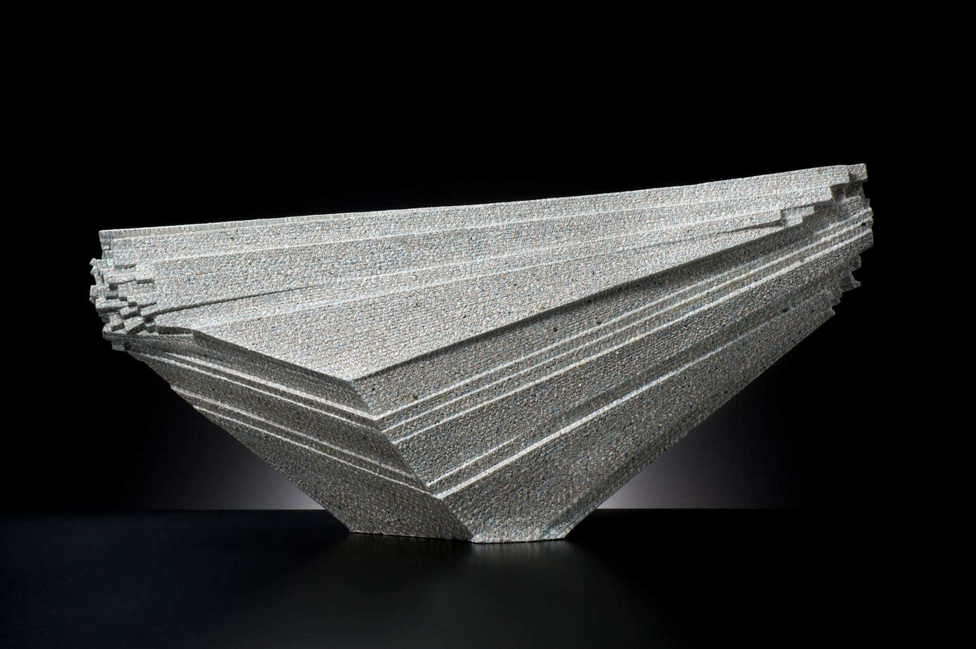 Kishi Eiko (b. 1948) Sculpture - Compilation of Recollected Images 2017 Shigaraki stoneware with colored-chamotte inlays 15 x 31 7/8 x 7 3/4 in. Inv# 11052 SOLD