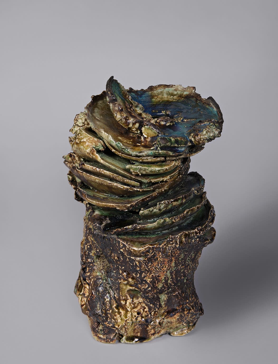 JEFF SHAPIRO (b. 1949) Oribe Series #1 2020 Glazed stoneware 12 1/2 x 8 1/2 x 7 1/2 inches