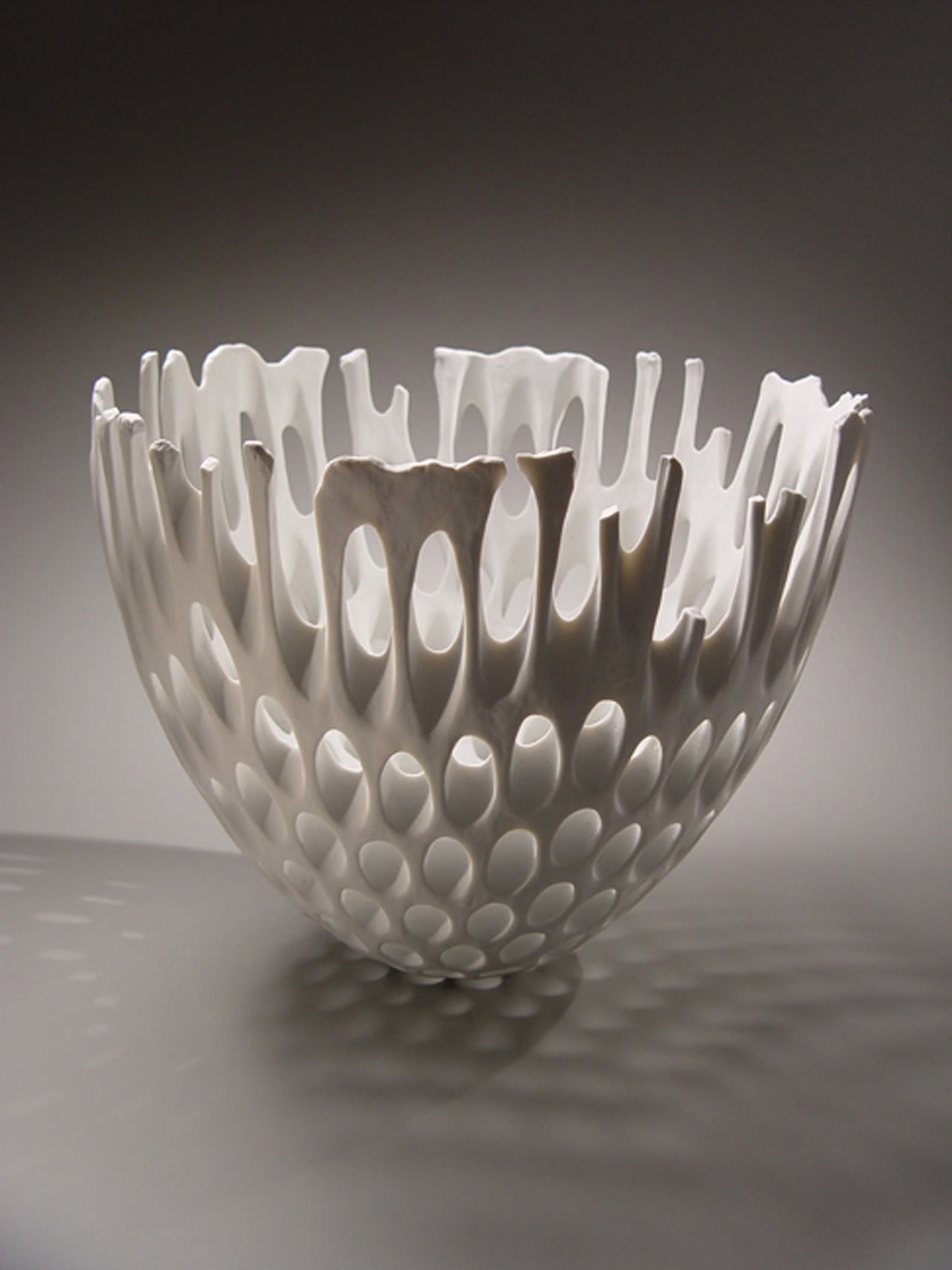SAKURAI YASUKO Sculpture in the form of a blooming flower 2007 Porcelain 17 3/4 x 15 inches Inv# 5128
