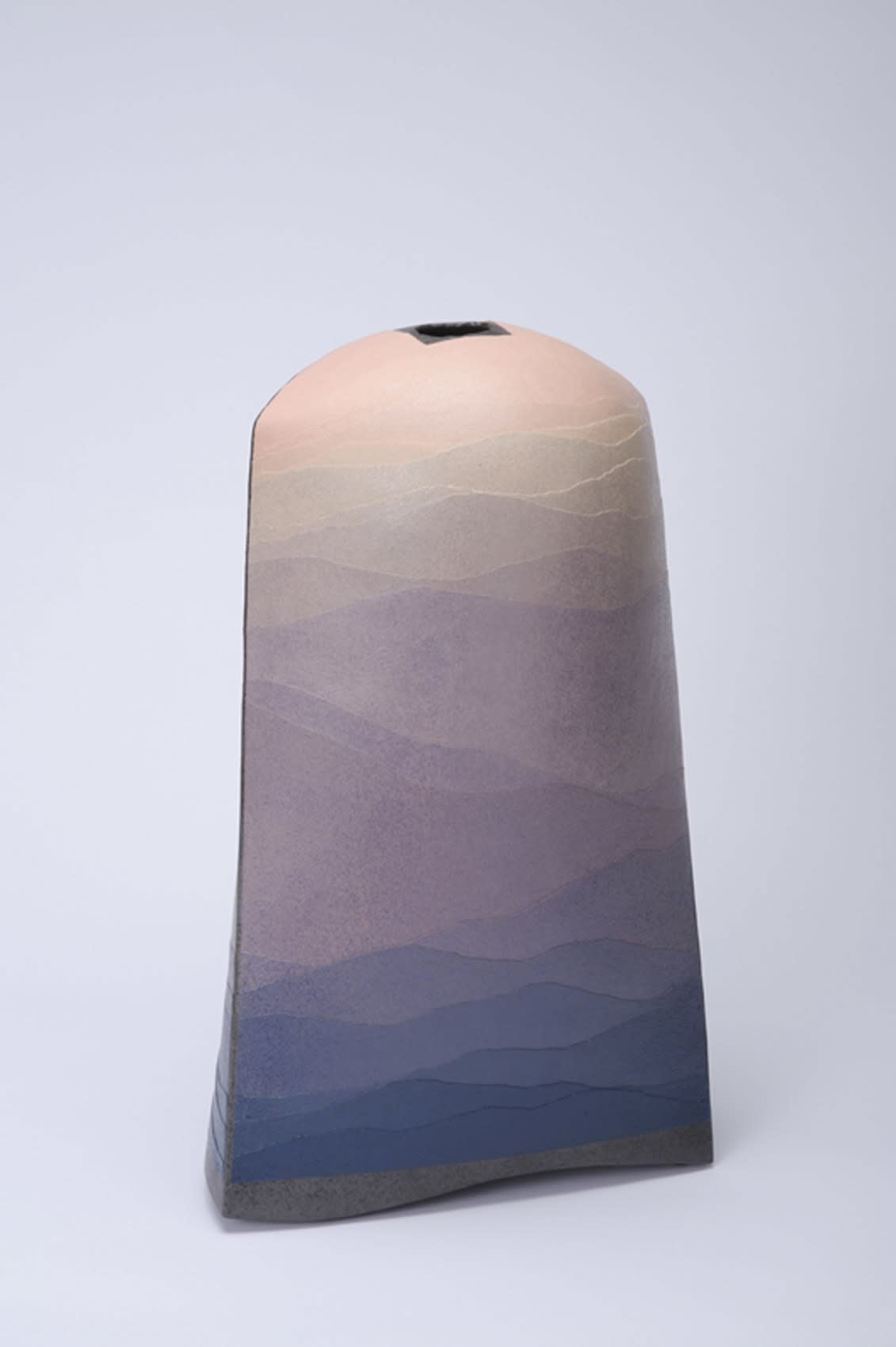 Transcendent Morning 2008 Stoneware with colored-clay overlays 22 x 13 3/4 x 8\" Inv# 5995