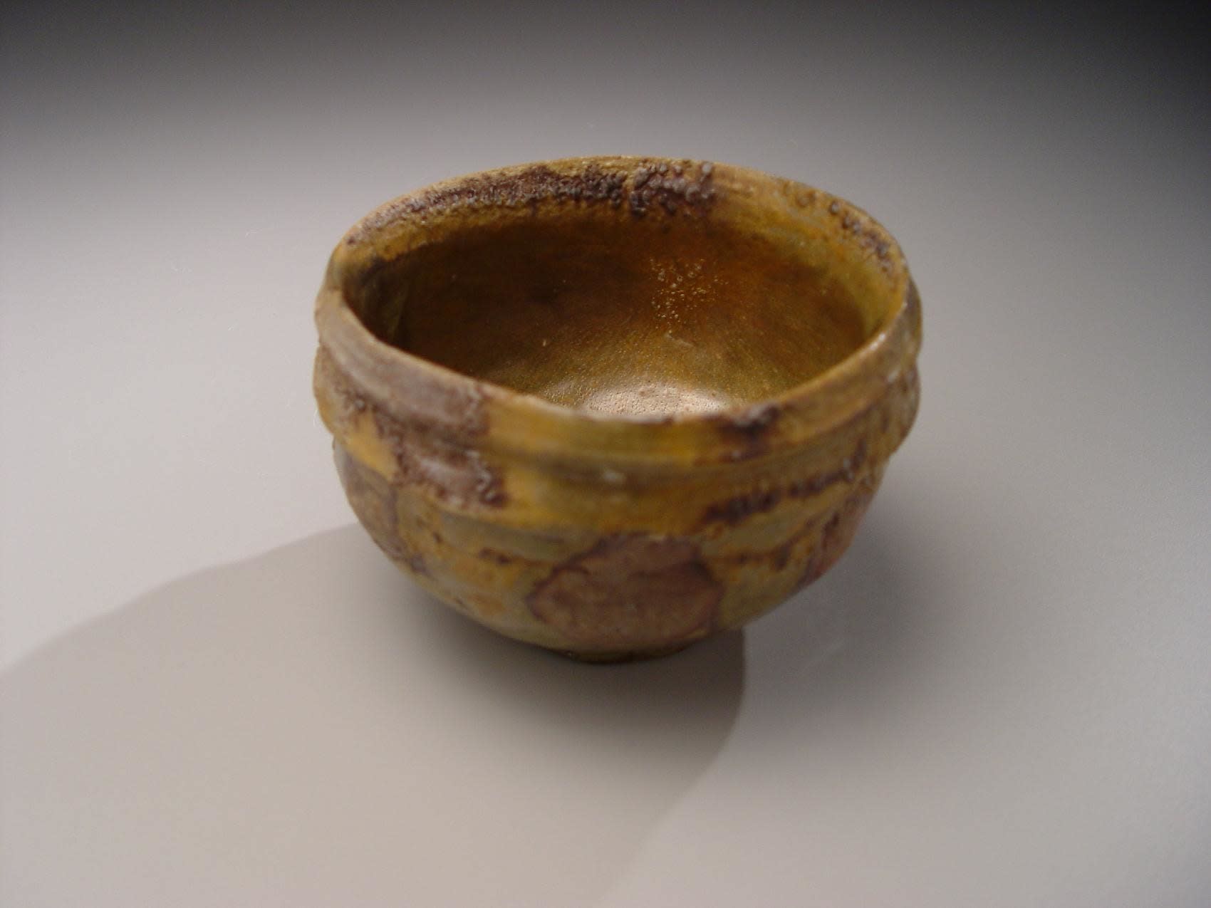 Harada Shûroku (b. 1941) Bizen tea bowl, 2006 Stoneware with natural ash glaze; 3 3/4 x 5 1/4 x 5 inches Inv# 4761