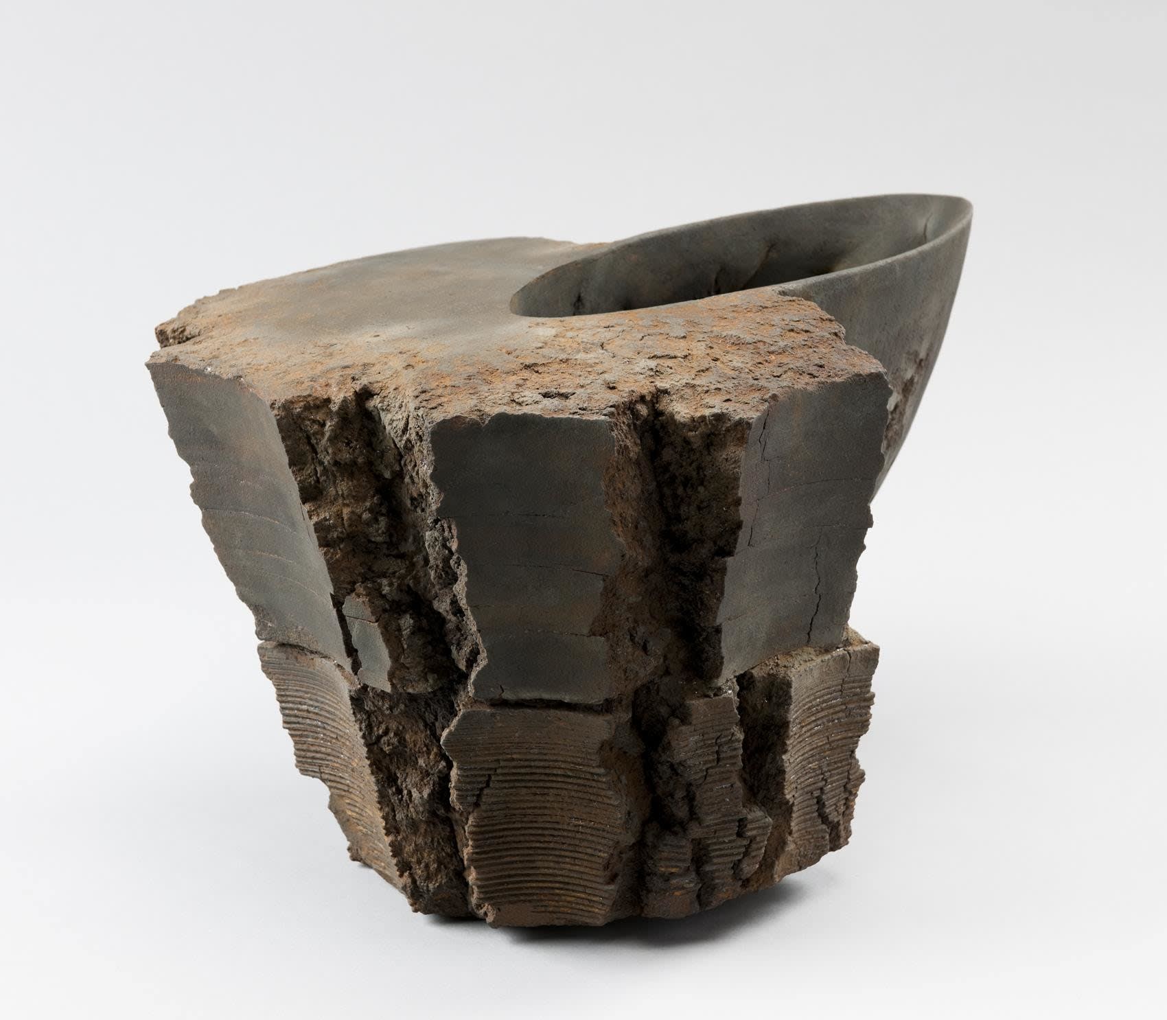 Untitled MV-1018, 2010 Stoneware with iron-filings 11 1/2 x 19 3/8 x 14 5/8 inches Inv# 6883 SOLD