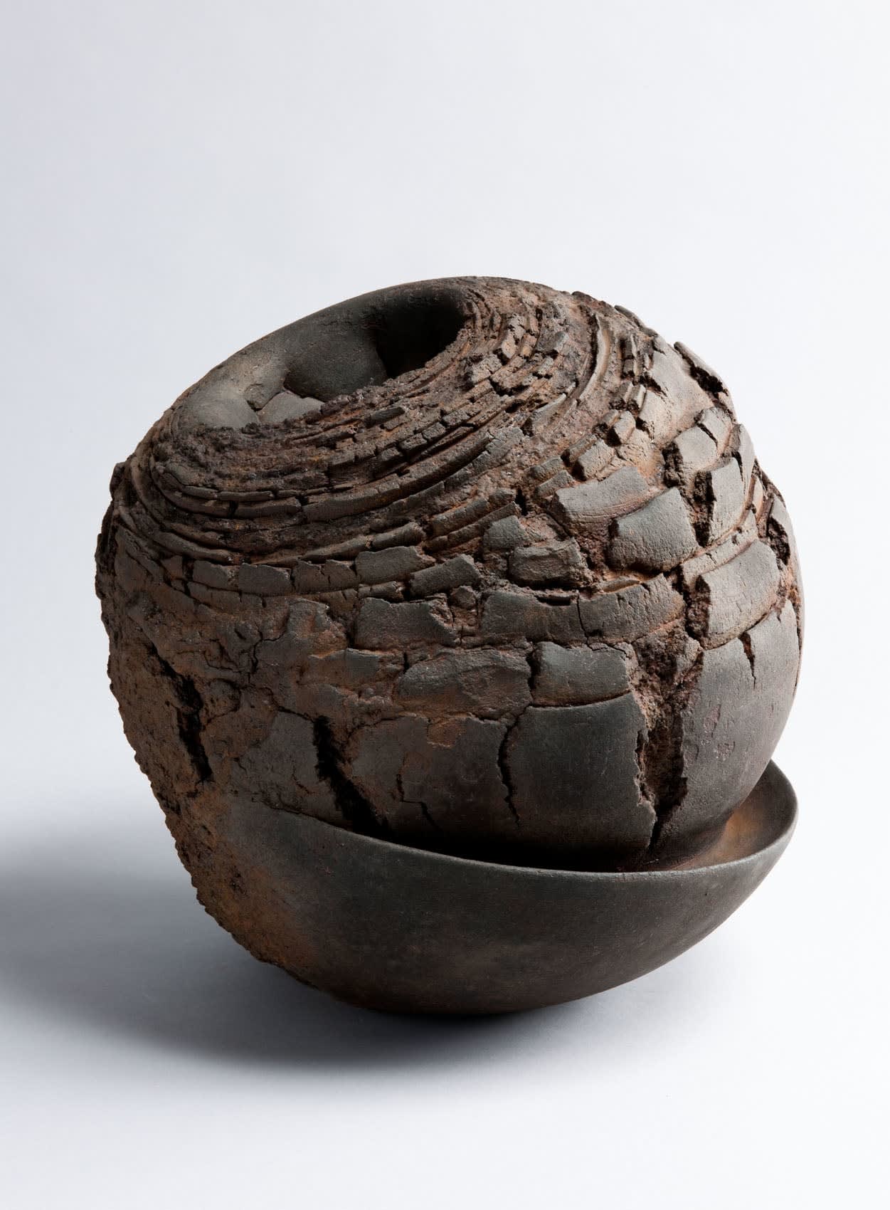 Untitled MV-112, 2011 Stoneware with iron-filings 14 1/4 x 14 5/8 x 14 5/8 inches Inv# 6898 SOLD