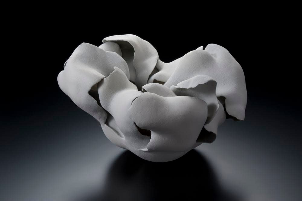 A Moment in White - C, ca. 2012 Stoneware with grayish-white matte glaze 12 x 17 x 19 inches Inv# 7726 SOLD