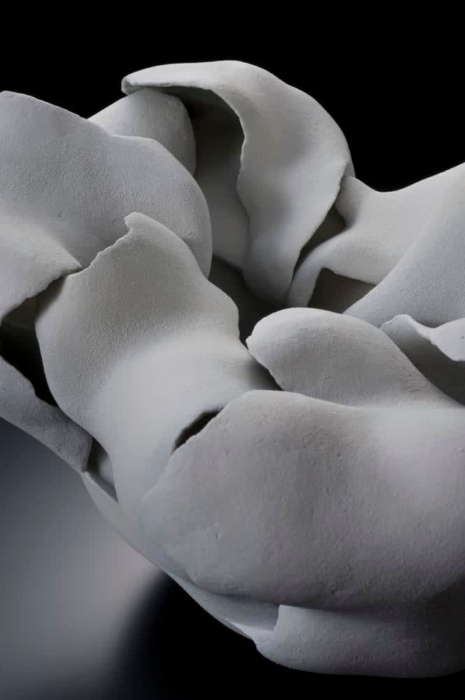 A Moment in White - C, ca. 2012 Stoneware with grayish-white matte glaze 12 x 17 x 19 inches Inv# 7726 SOLD