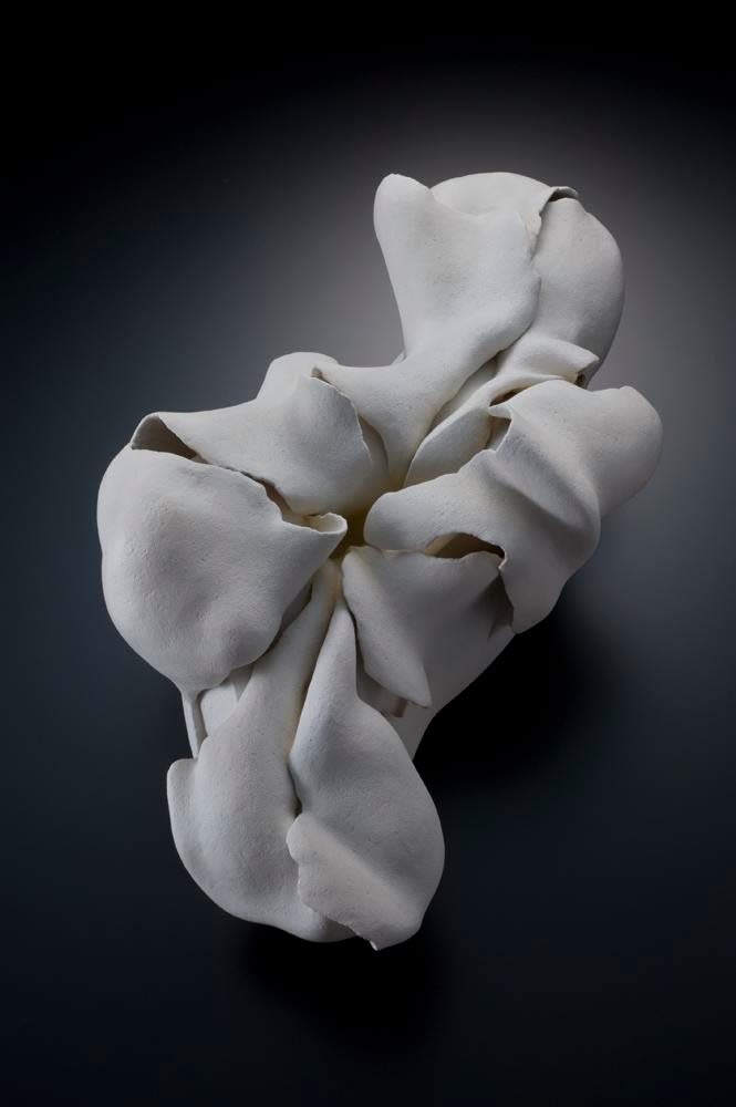 A Moment in White - D, ca. 2012 Stoneware with white matte glaze 12 5/8 x 27 1/2 x 15 inches Inv# 7727 SOLD