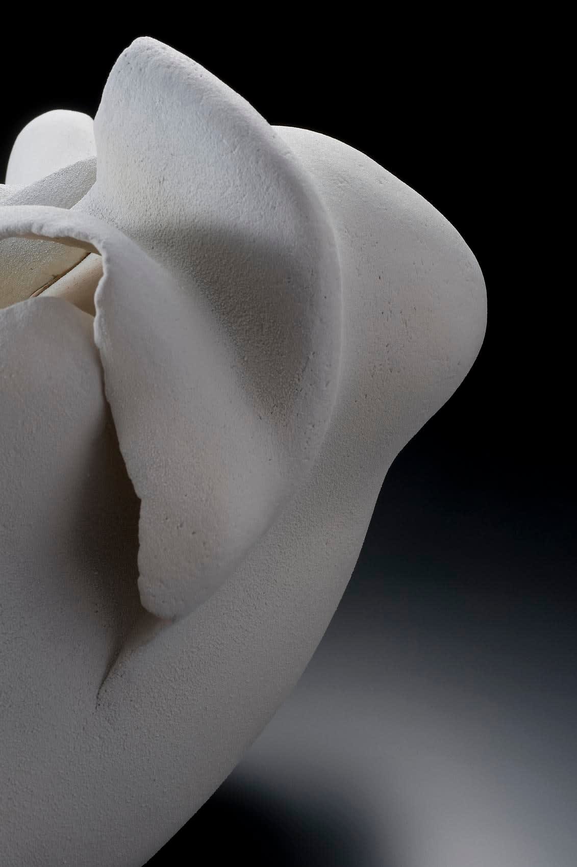 A Moment in White - D, ca. 2012 Stoneware with white matte glaze 12 5/8 x 27 1/2 x 15 inches Inv# 7727 SOLD