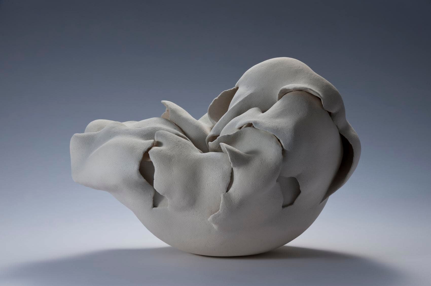 A Moment in White - H, ca. 2012 Stoneware with grayish-white matte glaze 14 1/8 x 21 1/4 x 15 3/4 inches Inv# 7732 SOLD