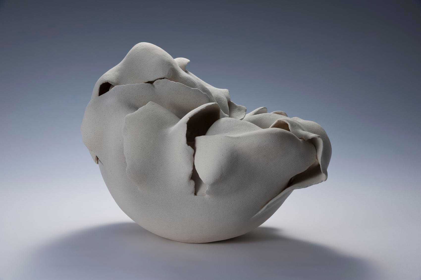 A Moment in White - H, ca. 2012 Stoneware with grayish-white matte glaze 14 1/8 x 21 1/4 x 15 3/4 inches Inv# 7732 SOLD