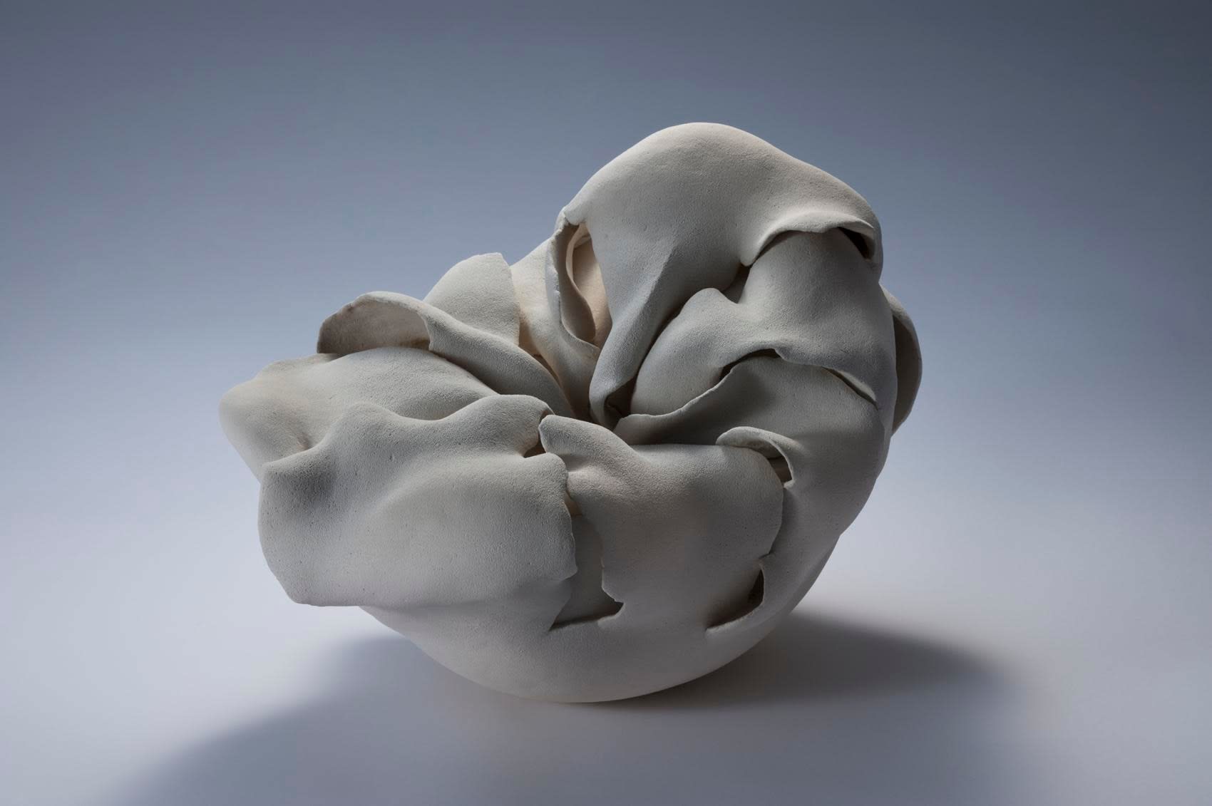 A Moment in White - H, ca. 2012 Stoneware with grayish-white matte glaze 14 1/8 x 21 1/4 x 15 3/4 inches Inv# 7732 SOLD