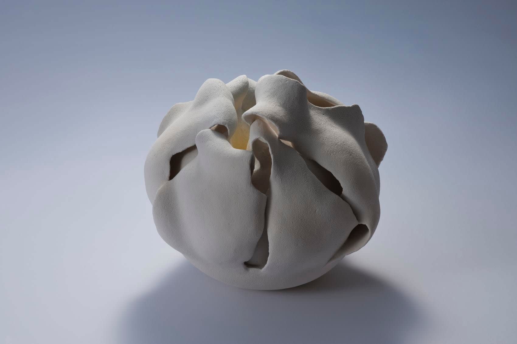 A Moment in White - J, ca. 2012 Stoneware with grayish-white matte glaze 13 x 13 x 11 7/8 inches Inv# 7734 SOLD