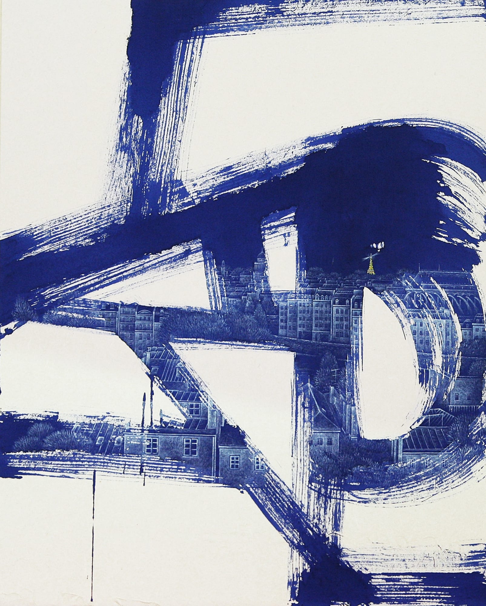 A Little Talk: Paris 91 x 73 cm Chinese ink and acrylic on Korean paper