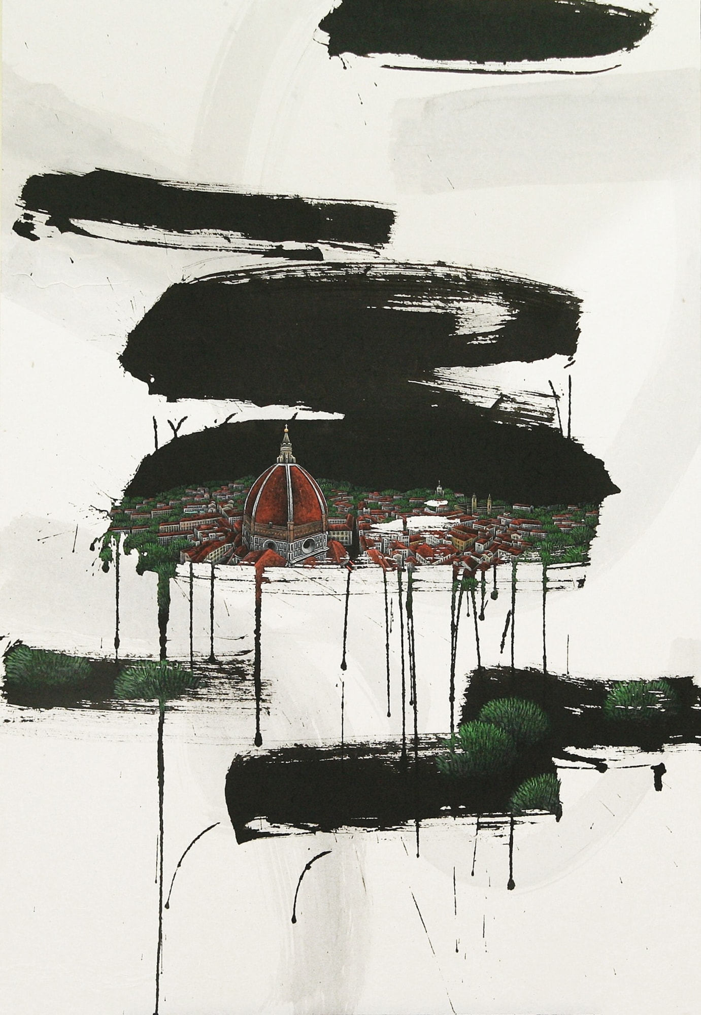 A Little Talk: Firenze 117 x 80 cm Chinese ink and acrylic on Korean paper