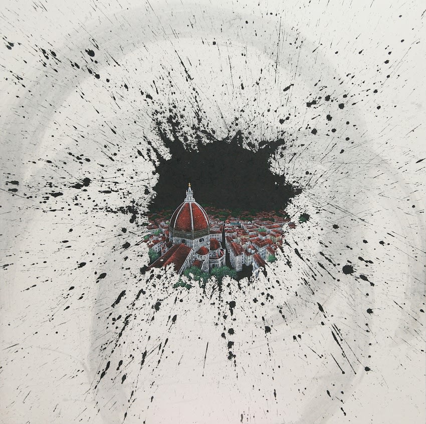 Encounters: Florence 91 x 91 cm Chinese ink and acrylic on Korean paper enquire