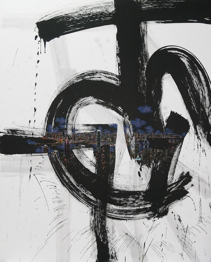 Encounters: Hong Kong 130 x 160 cm Chinese ink and acrylic on Korean paper enquire