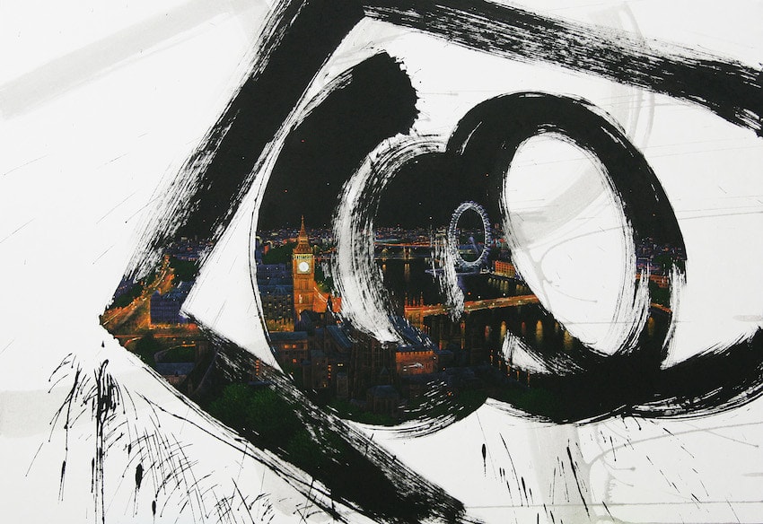 Encounters: London 112 x 162 cm Chinese ink and acrylic on Korean paper enquire