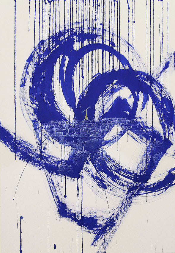 Encounters: Paris 116 x 80 cm Chinese ink and acrylic on Korean paper enquire