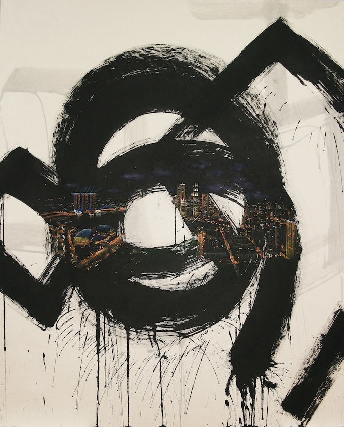 Encounters: Singapore 162 x 130 cm Chinese ink and acrylic on Korean paper enquire