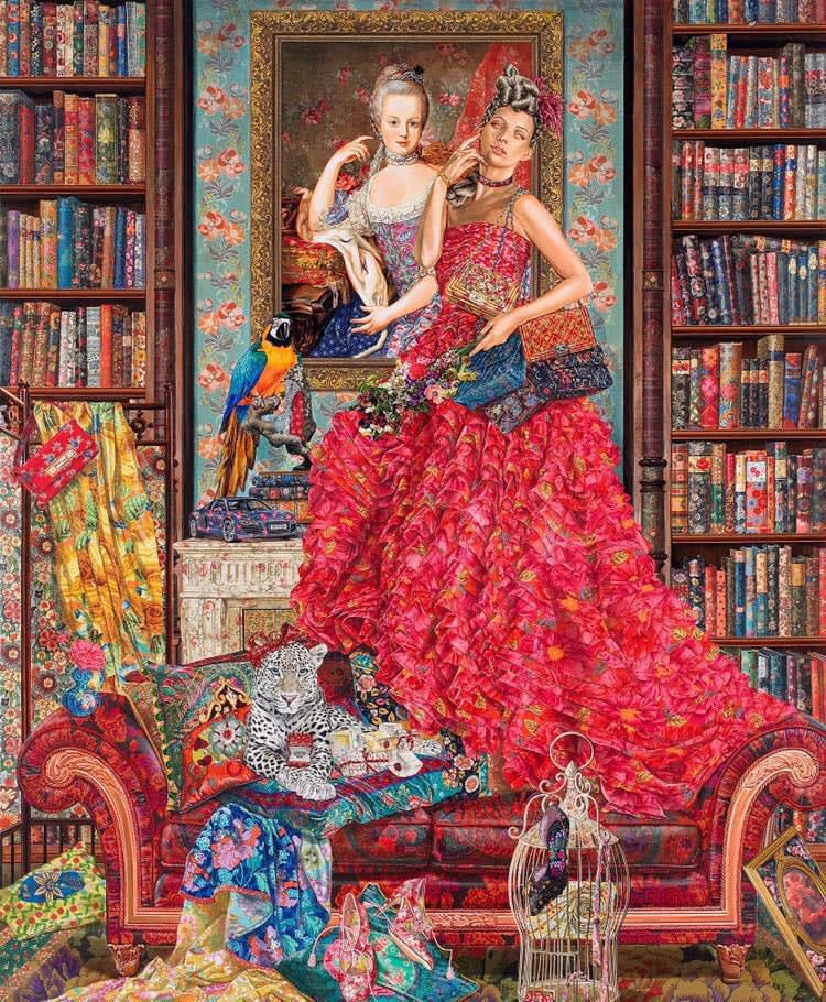 Wannabe, 2015 162 x 130 cm Acrylic and fabric on canvas