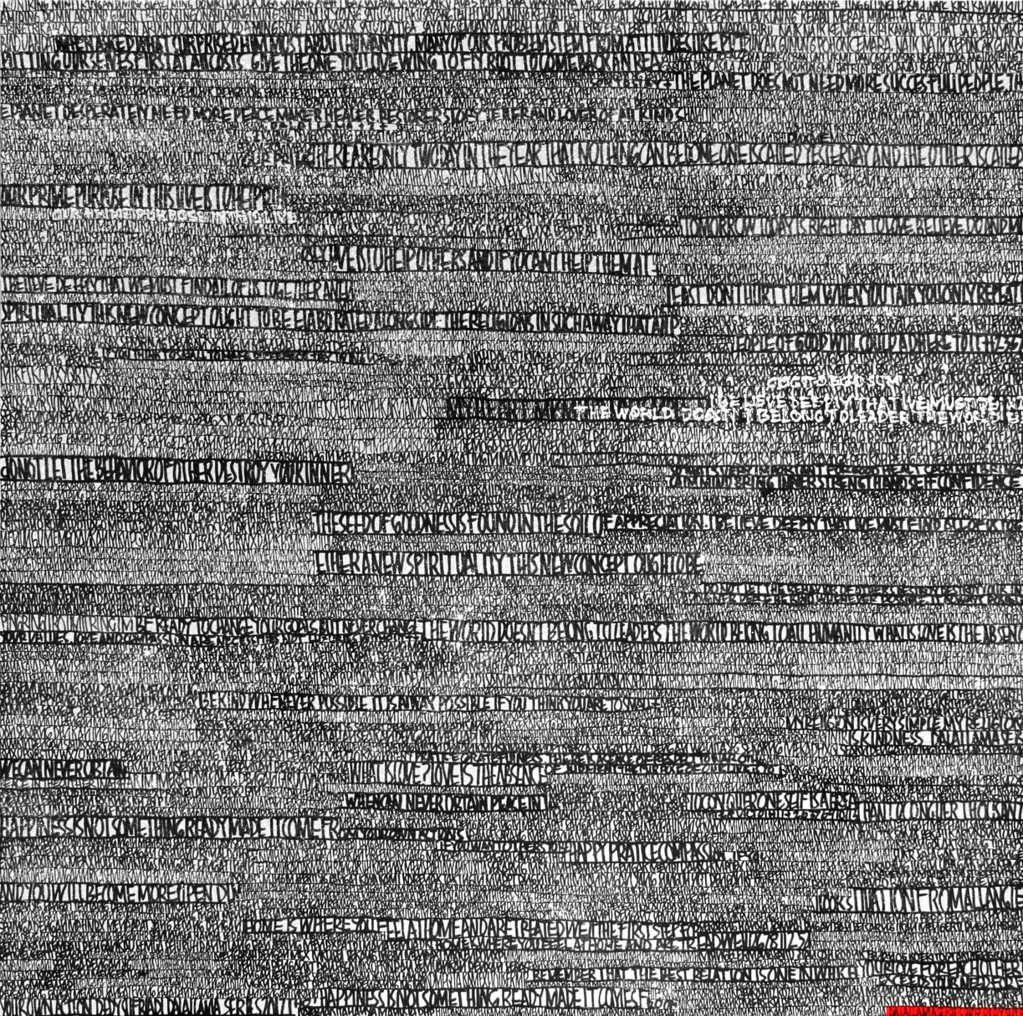 Dedy Sufriadi Songs of Love and Life, 2017 Mixed Media on Canvas 150h x 150w cm