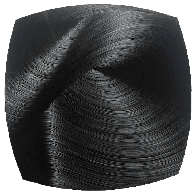 James Austin Murray Unchartered, 2018 Ivory Black Oil Paint on Canvas 90h x 90w cm