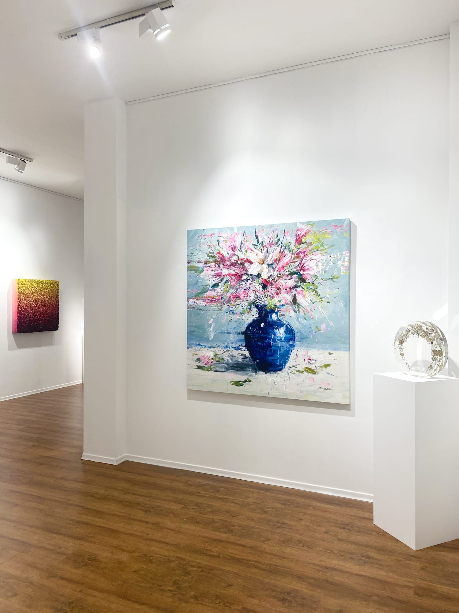 Installation of Eric Alfaro's 'Magnolias Branches' at REDSEA Gallery, Singapore