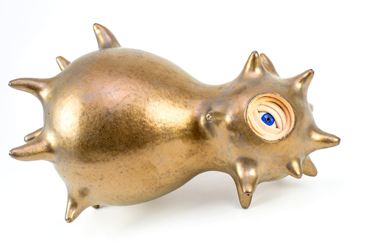 Susan Budge, Bronze Flowerbomb, 2017, Ceramic