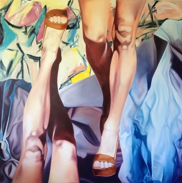 Michelle Brandley, Woman, Woman, 2014, oil on canvas, 60 x 60"