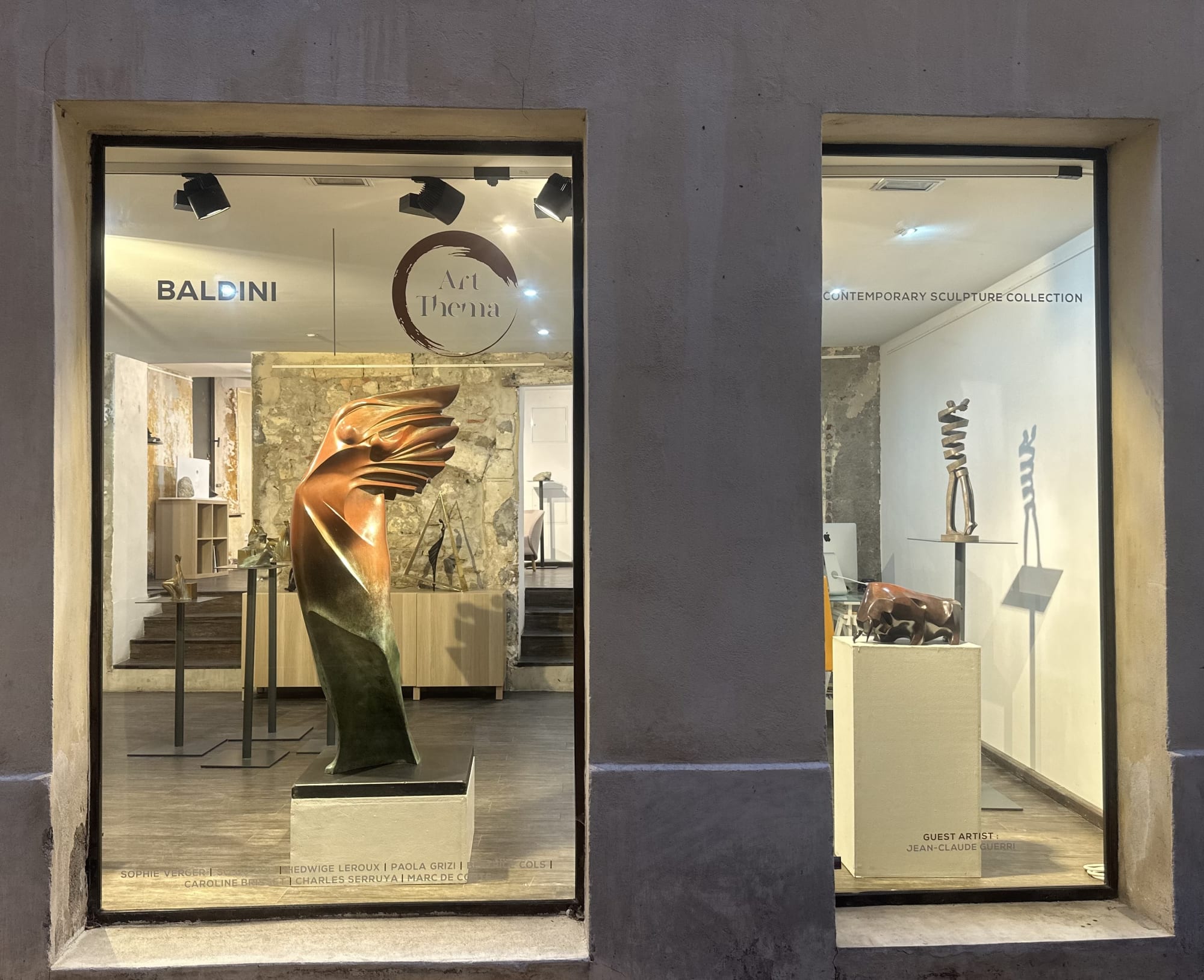 art thema, artthema, art, thema, baldini, so du sud, artist, sculptor, artiste, sculpteur, sculpture en bronze, bronze sculpture, galerie d'art, vitrine, galerie à arles, arles art gallery, baldini art thema, monumental sculpture, garden sculpture, sculpt