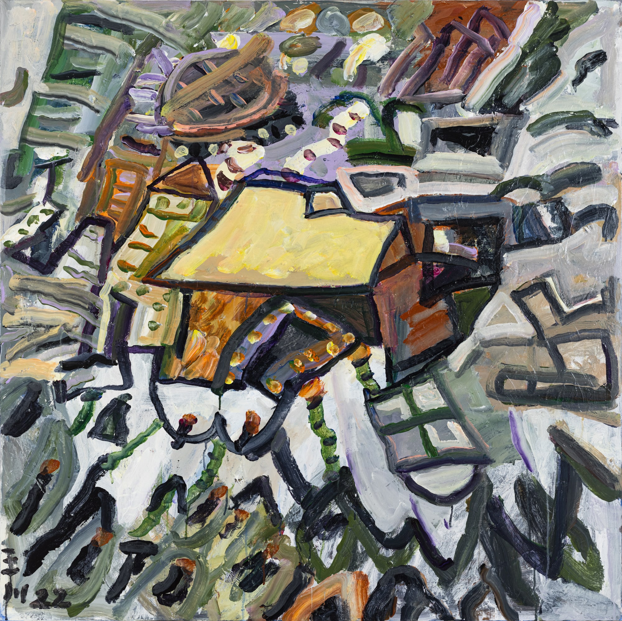 王川，幻景，布面丙烯，100 × 100 cm，2022 Wang Chuan, Mirage, Acrylic on canvas, 100 × 100 cm, 2022