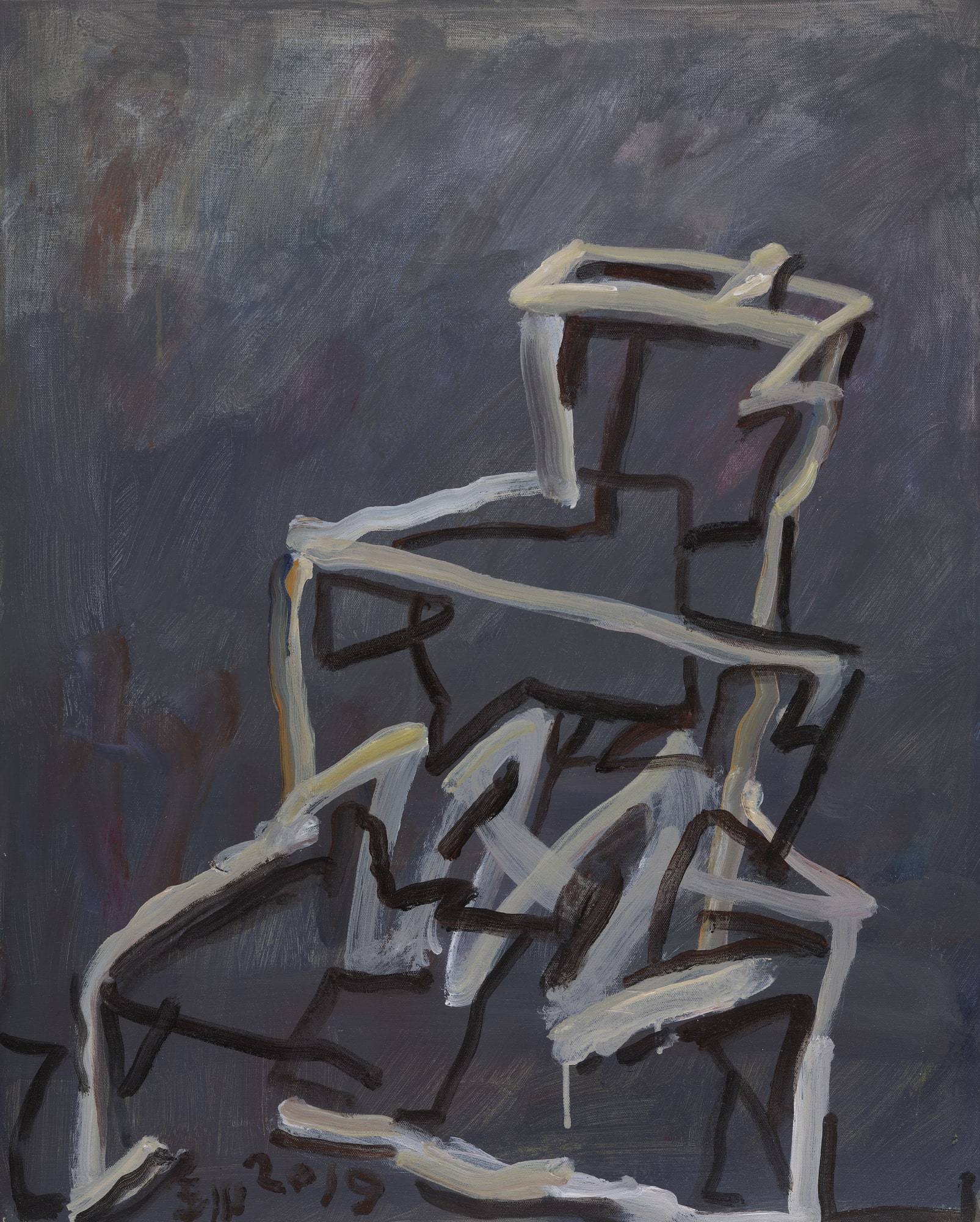 王川，Cherry Ave，布面丙烯，75 × 60 cm，2019 Wang Chuan, Cherry Ave, Acrylic on canvas, 75 × 60 cm, 2019