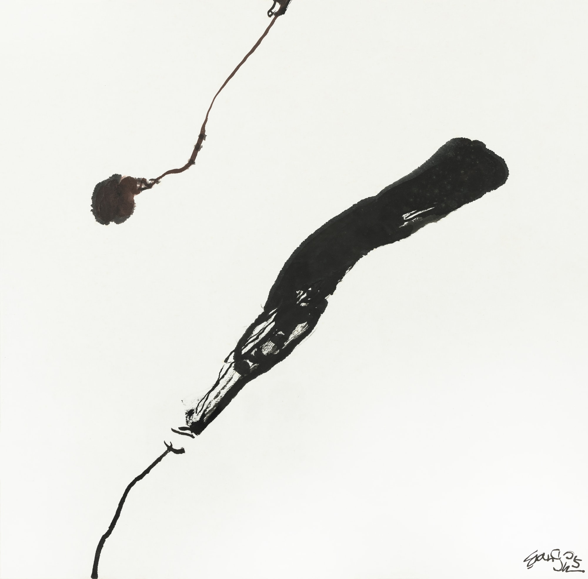 王川，未命名 No.1，纸本水墨，68.5 × 70 cm，2005 Wang Chuan, Untitled No.1, Ink on paper, 68.5 × 70 cm, 2005