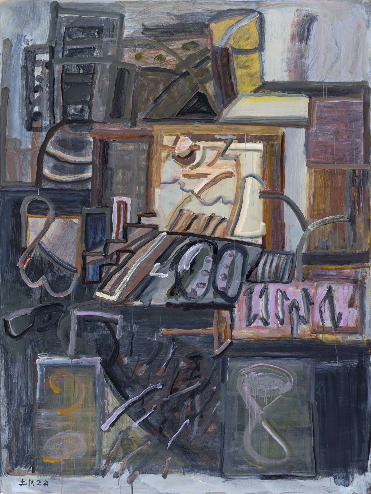 王川，深圳，深圳！No.1，布面丙烯，200 × 150 cm，2022 Wang Chuan, Shenzhen, Shenzhen! No.1, Acrylic on canvas, 200 × 150 cm, 2022