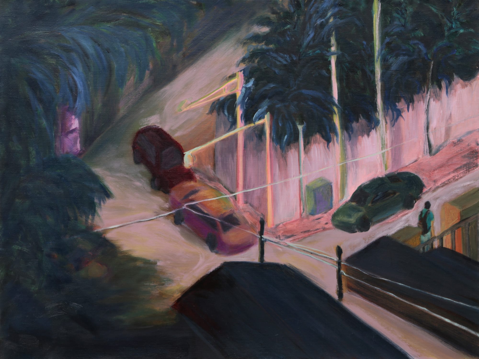 张银亮，彭城街角III，布面油画，60 × 80 cm，2016-2017 Anna NganLeong Cheung, Pengcheng Corner III, Oil on linen, 60 × 80 cm, 2016-2017