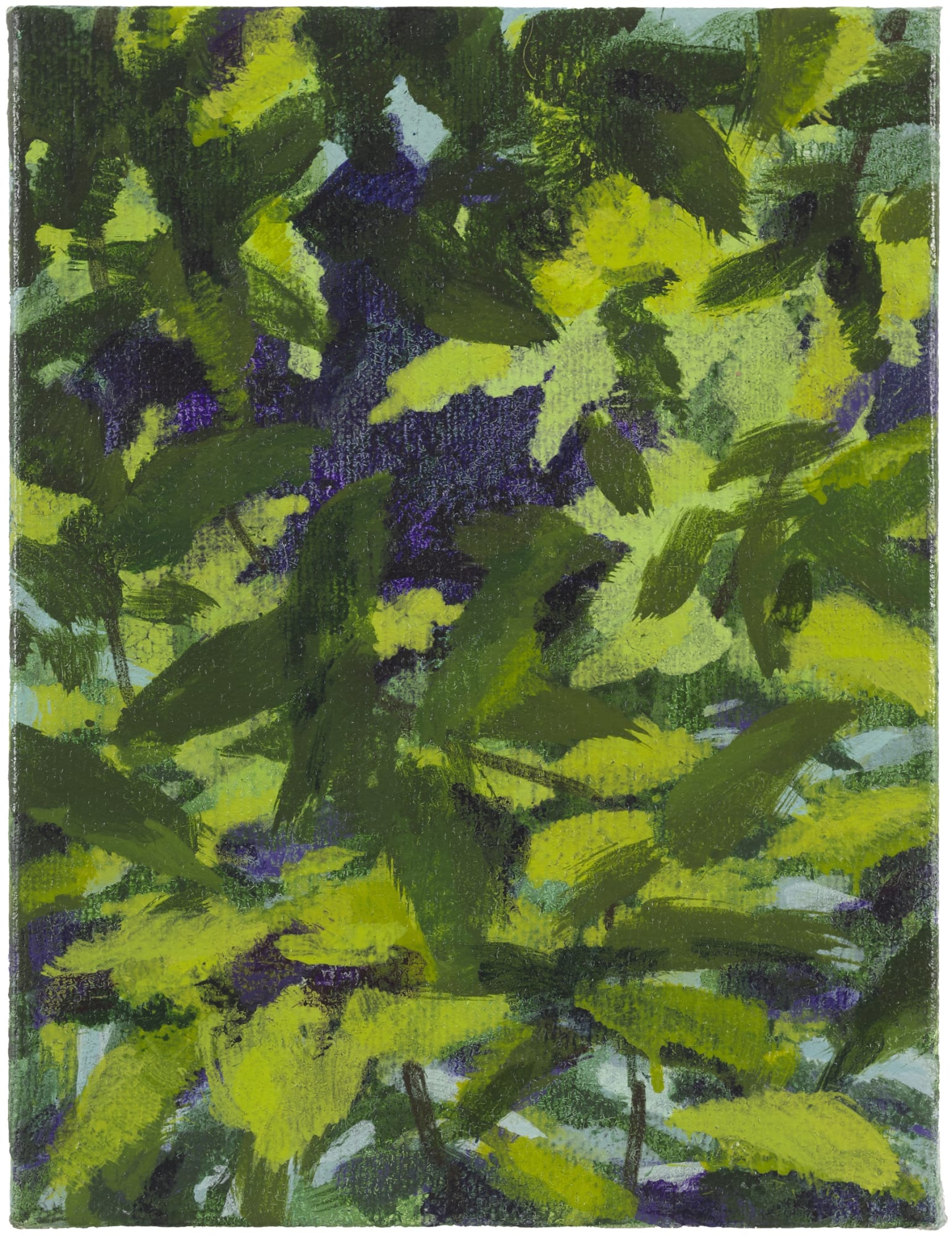 王俊，林中 No.1，布面丙烯，40 × 30 cm，2023 Wang Jun, Off the Beaten Track No.1, Acrylic on canvas, 40 × 30 cm, 2023