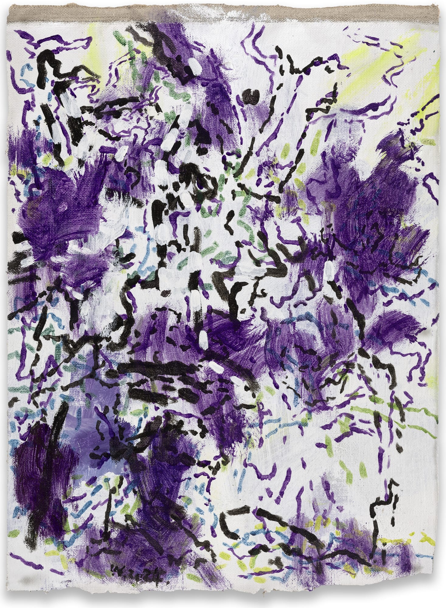 王俊，盲画写生 No.2，布面丙烯，59 × 45 cm，2024 Wang Jun, Blind Sketching No.2, Acrylic on canvas, 59 × 45 cm, 2024