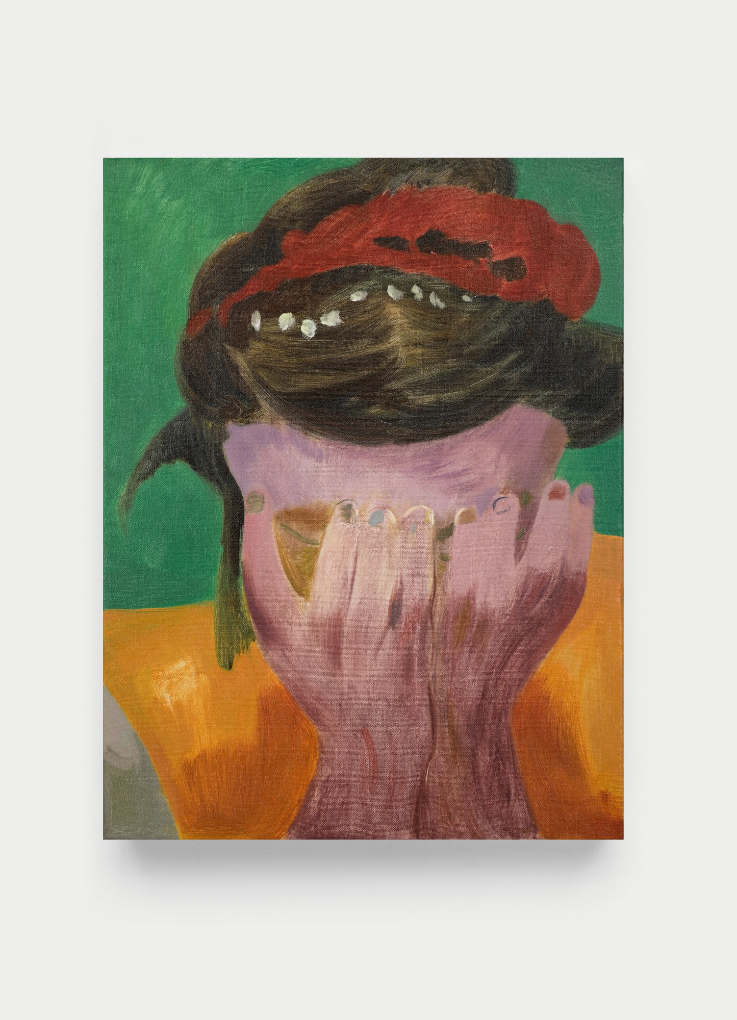 翟倞，你的忧伤，也是我的忧伤，布面油画，65 × 50 cm，2024 Zhai Liang, Your blue is also my blue, Oil on canvas, 65 × 50 cm, 2024