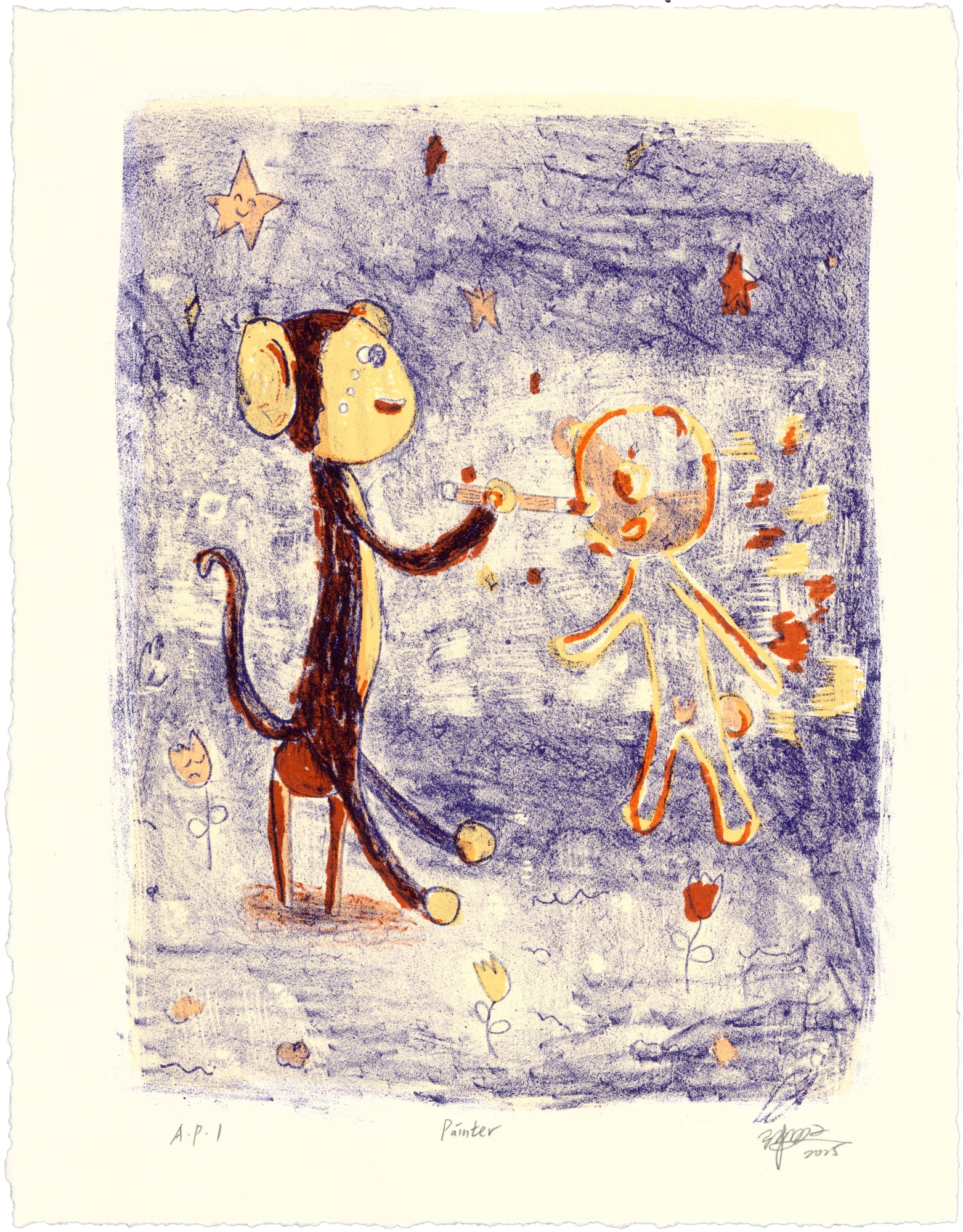 Chen Wei Ting, Painter, Lithography, 42 × 33 cm, 2025