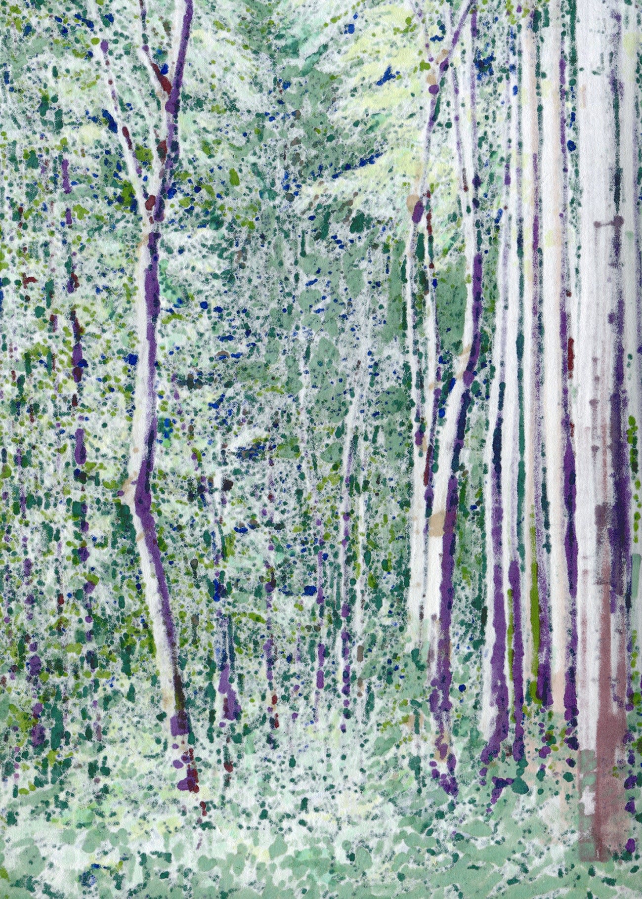 Ada Augustyniak Memory of a Forest markers and pens on paper