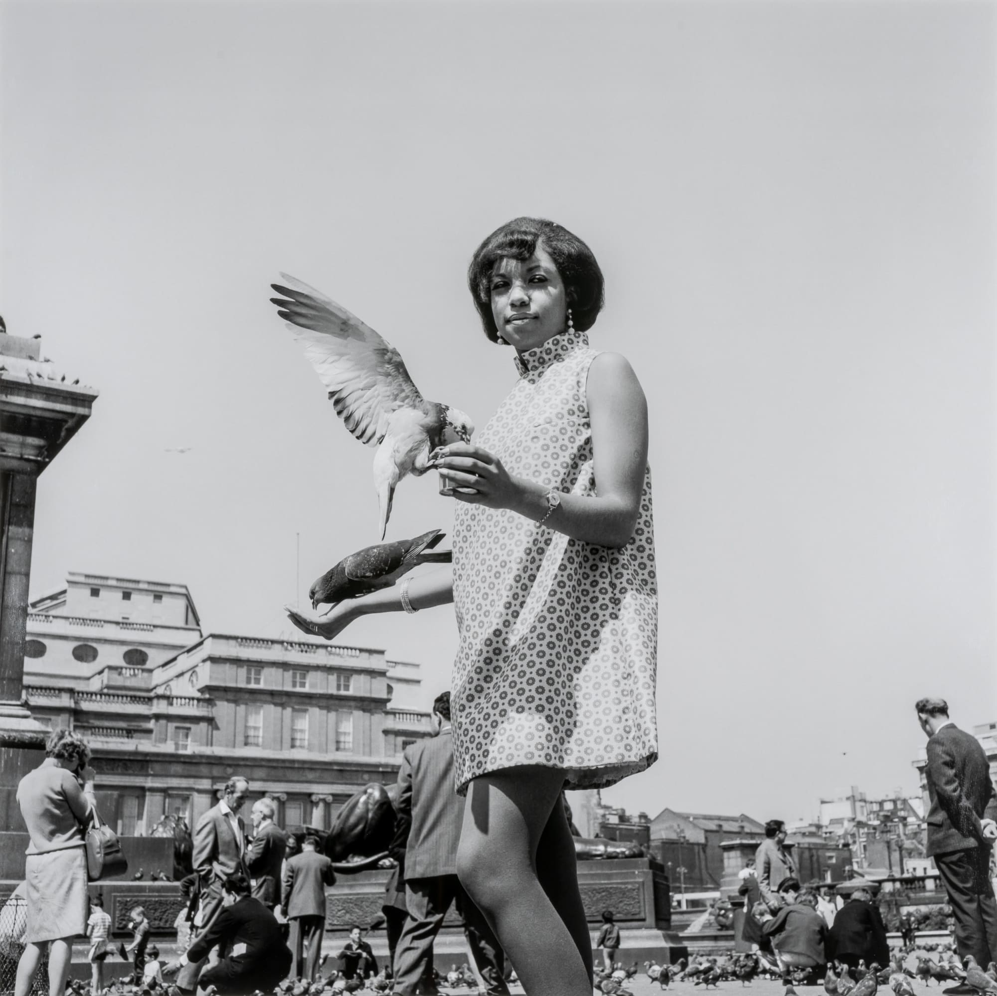 Erlin Ibreck at Trafalgar Square, 1966/67 2022, Digital Fibre Print, 70 × 70 cm