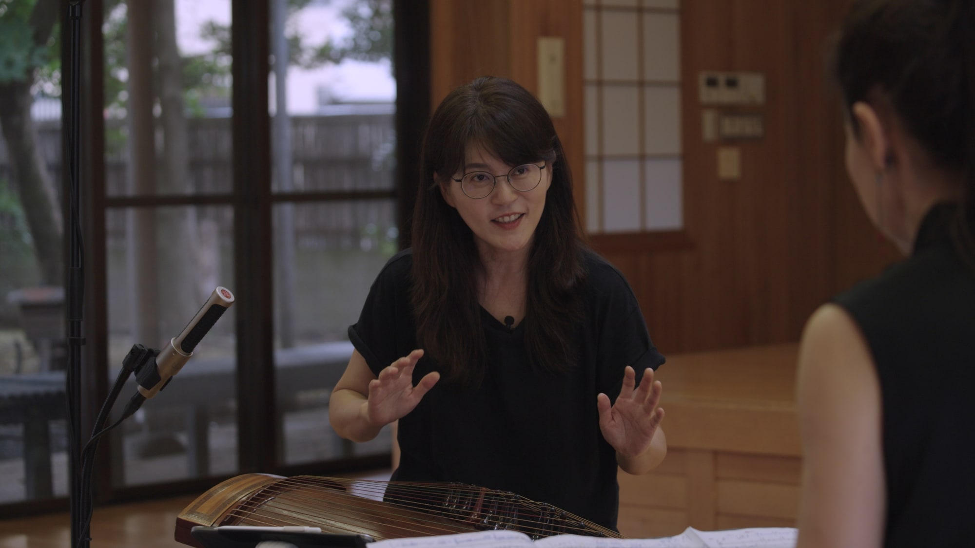 Overtone (video still), 2023, three-channel 4K video, color, stereo, 1 hour 24 min