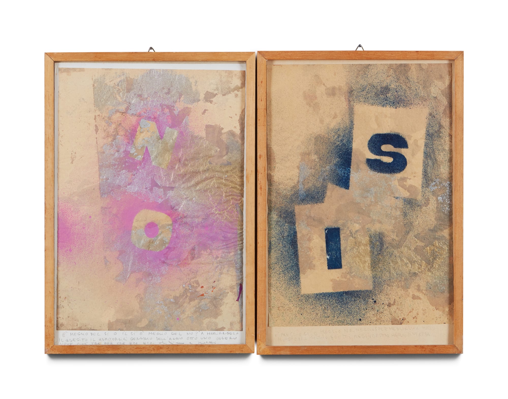 Alighiero Boetti Senza Titolo (il si è Meglio del no?), 1981