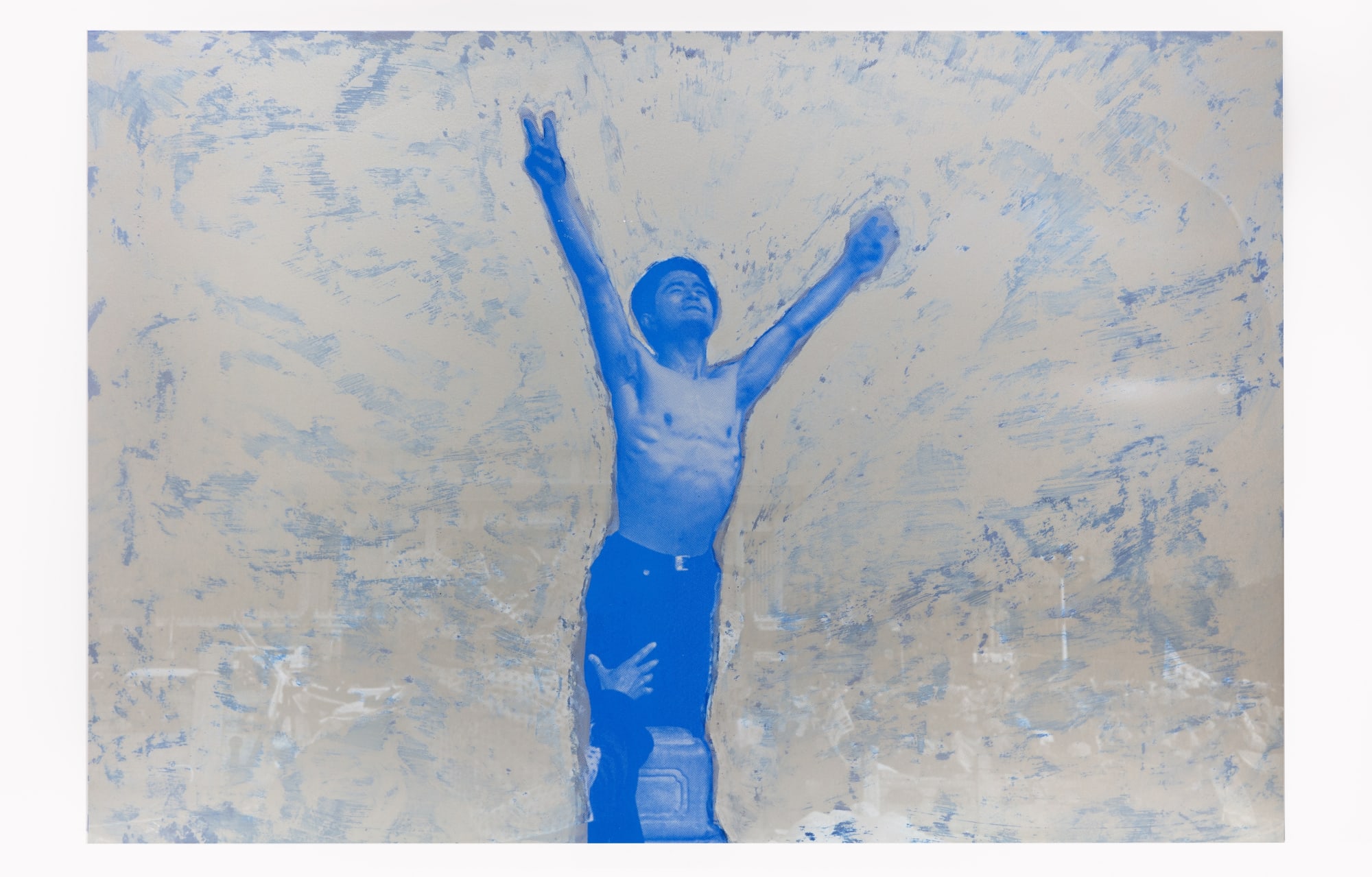 Hank Willis Thomas, Fast (Blue on Silver), 2018