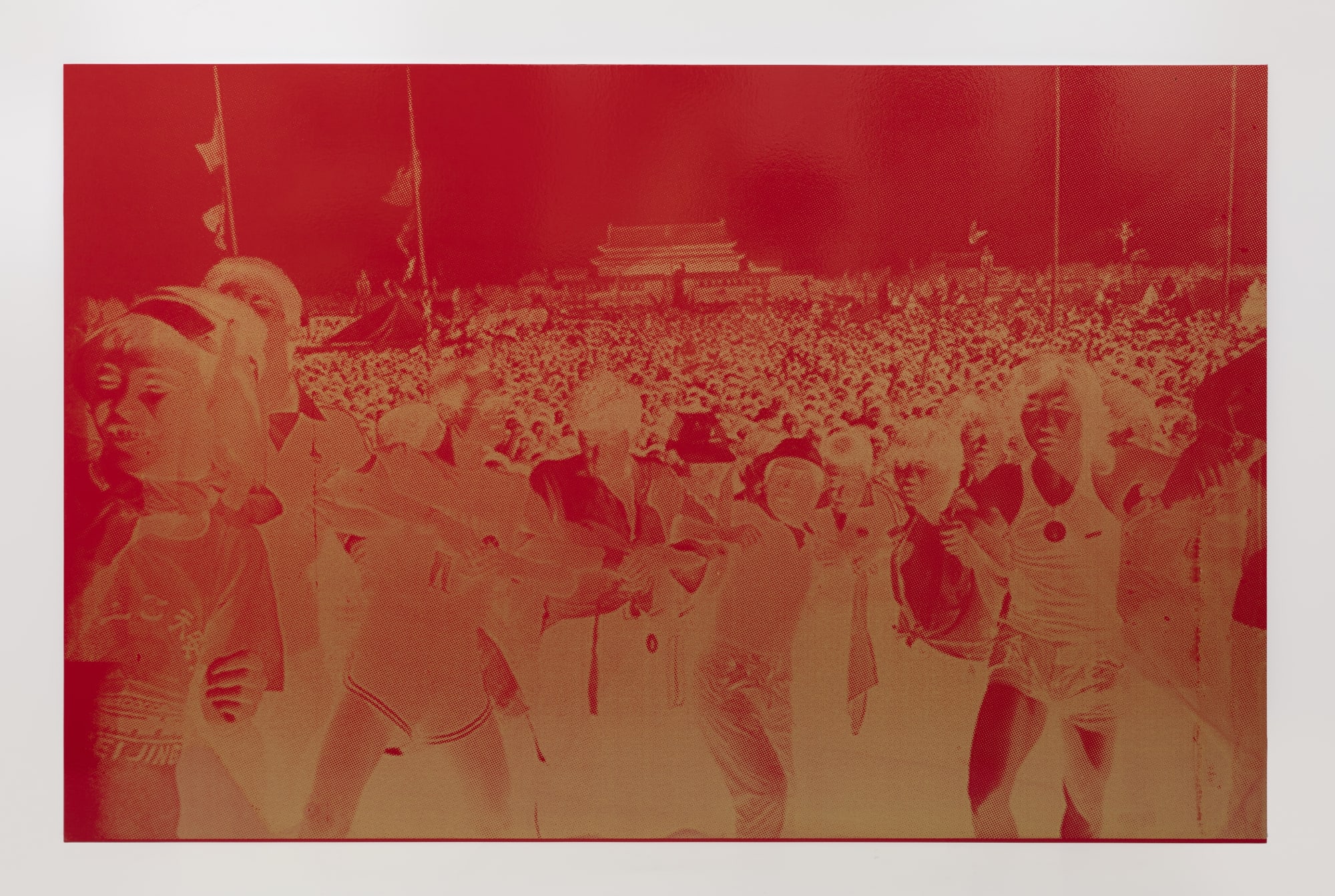 Hank Willis Thomas, The Great Hall of the People (Gold on Red), 2018