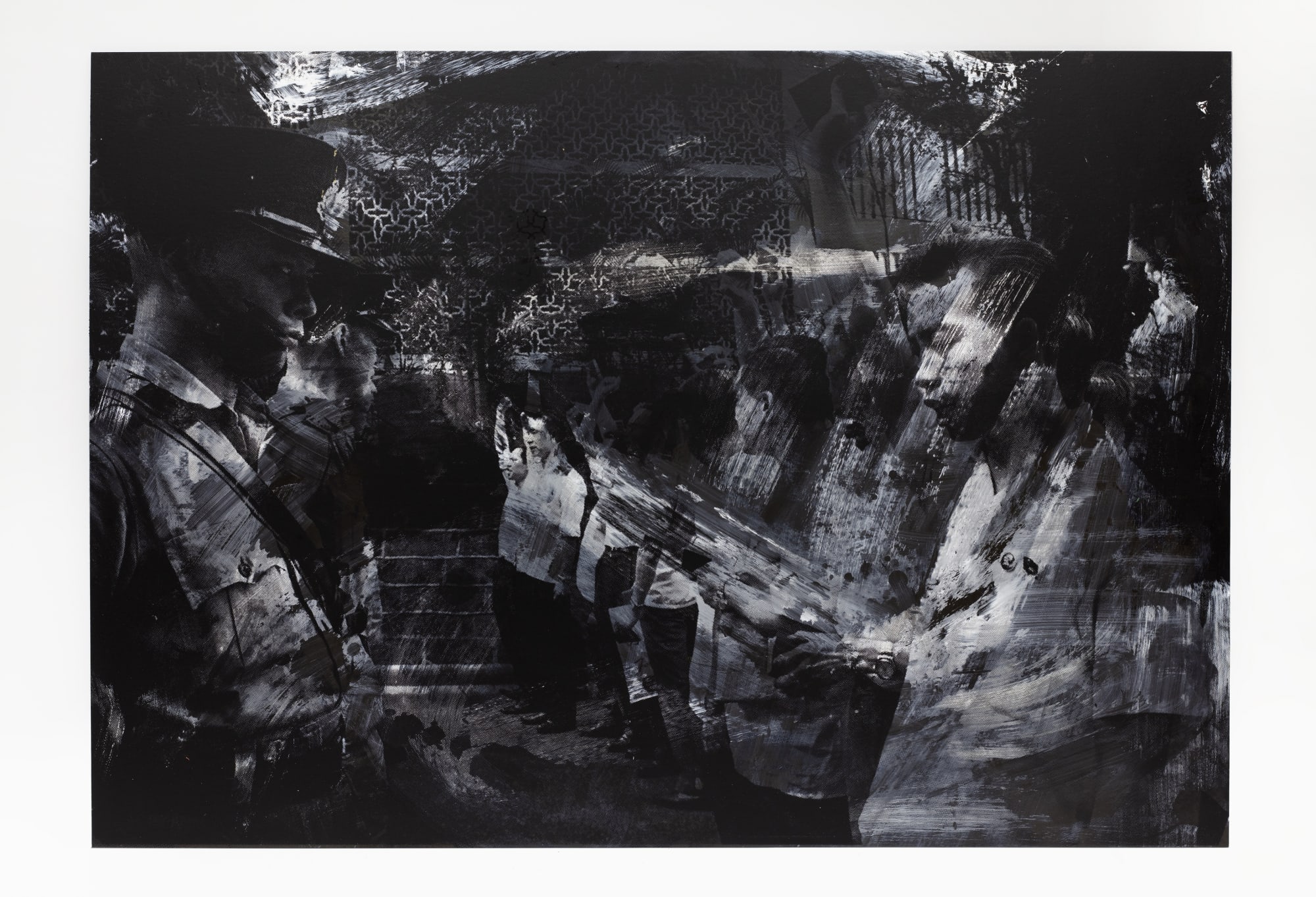 Hank Willis Thomas, We Have Faith in the Masses (White on Black), 2018