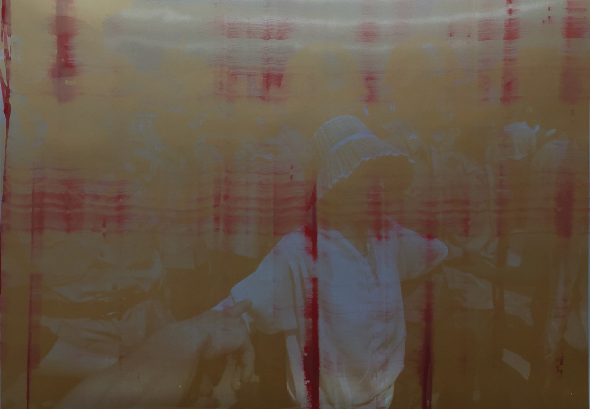 Hank Willis Thomas, Women Hold up Half the Sky (Gold on Red on White), 2018