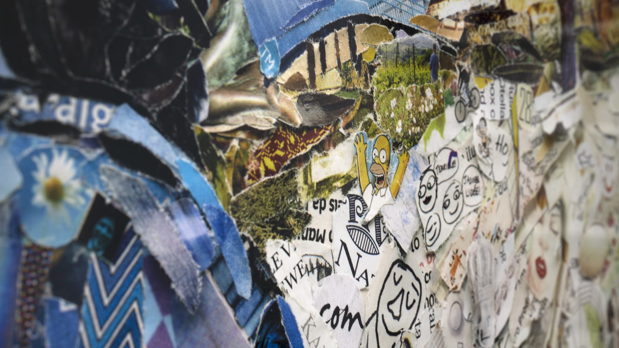 Detail of a photo collages by Vik Muniz