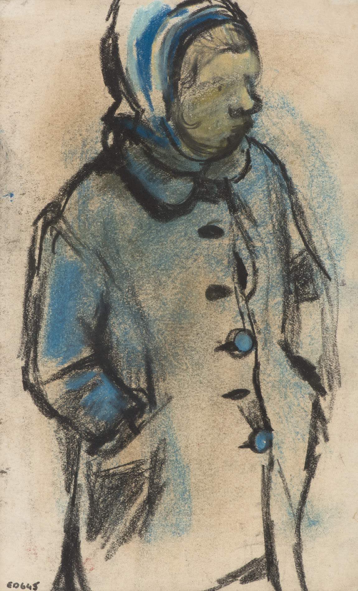 Girl in Blue, Winter by Joan Eardley