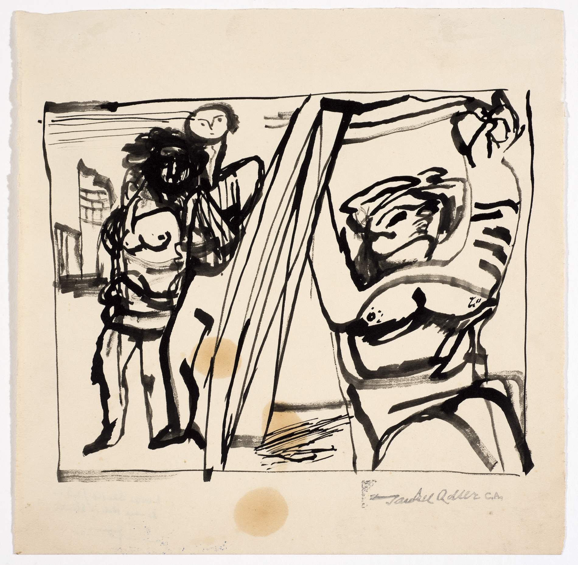 Untitled (Two Figures) by Jankel Adler