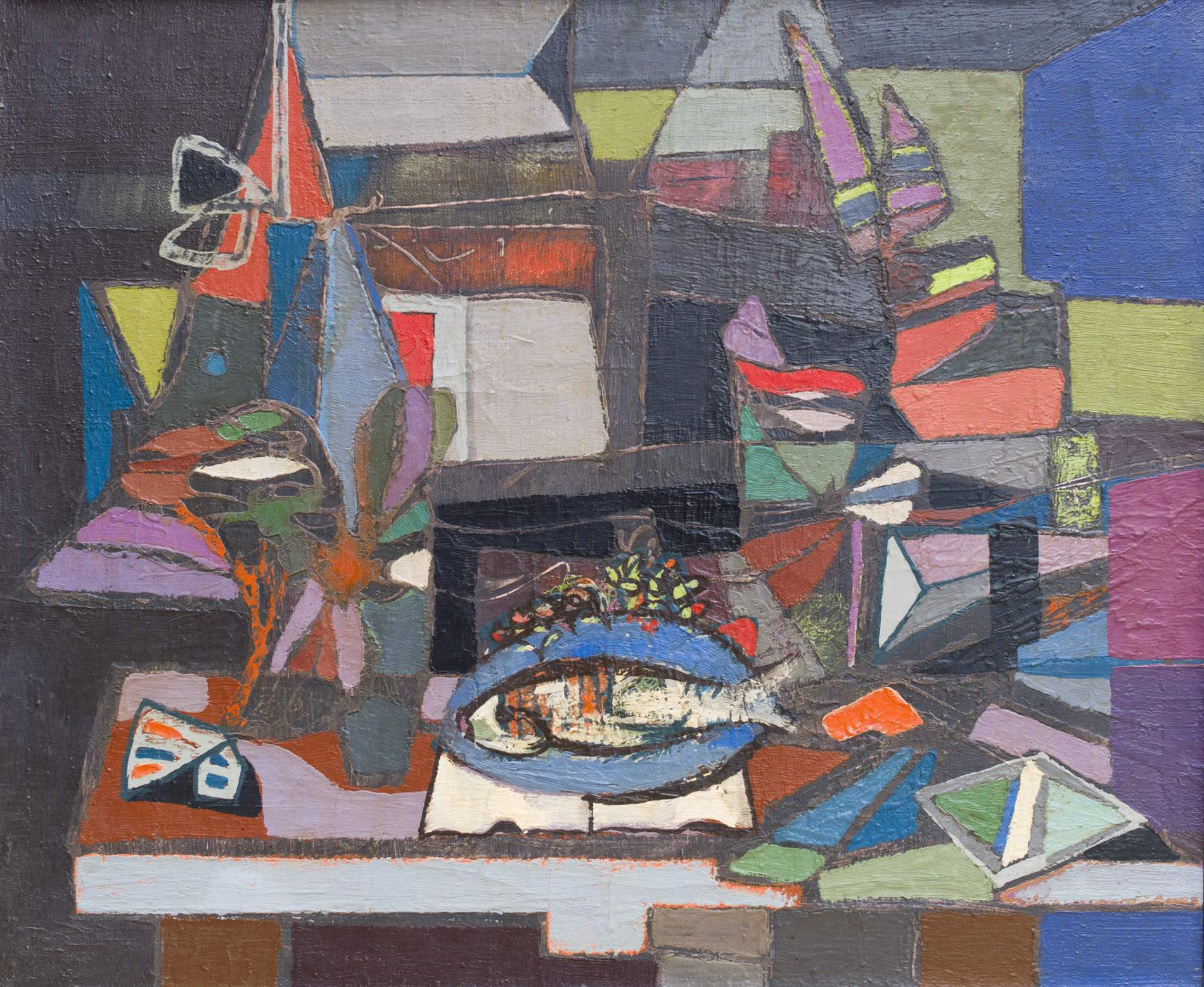 Composition with Fish by Jankel Adler